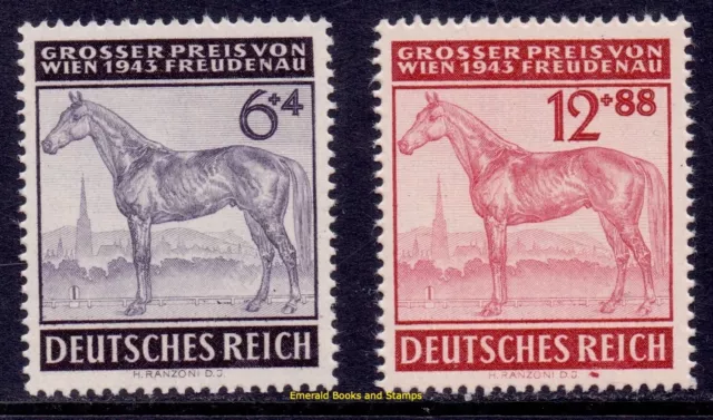 EBS Germany 1943 - Vienna Grand Prix Horse Race - Michel 857-858 - MNH**