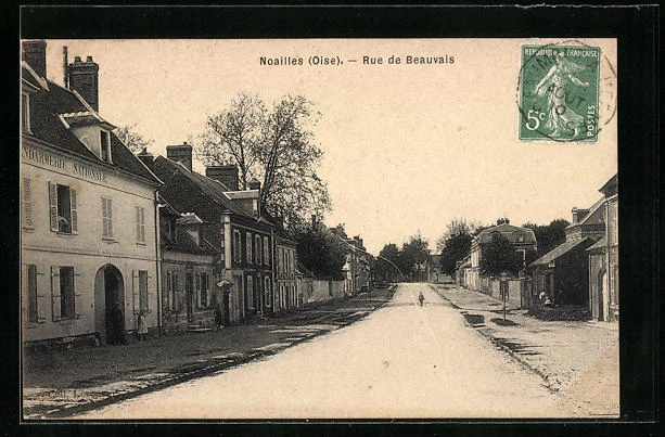 CPA Noailles, Rue de Beauvais 1910