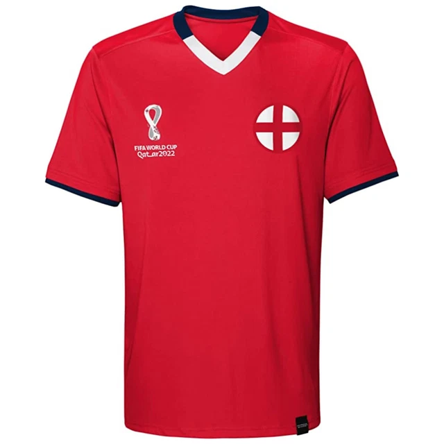 OFFICIAL FIFA WORLD Cup Qatar 2022 ENGLAND Football Men's Poly V Neck T