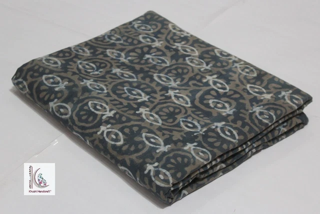 Indien Handmade Bagru Dabu Imprimé Tissu Coton Couture Main Bloc Imprimé BTY