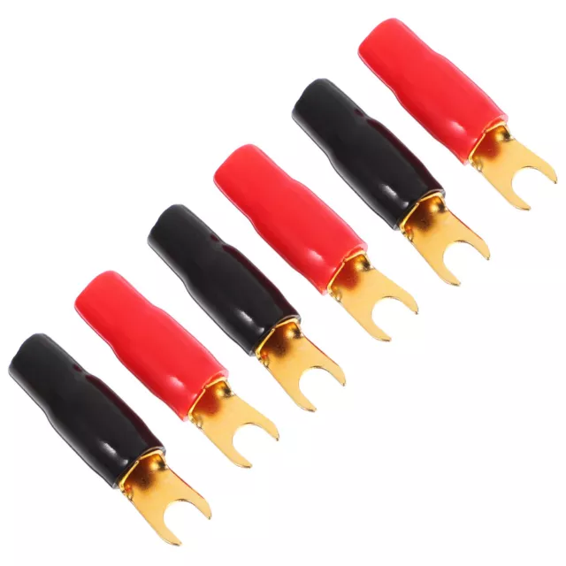 9 Pairs Speaker Wire Connectors Gold Plated Crimp Terminals Adapter