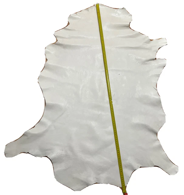 Lederhaut 1,0 Weiß Lederstück Echtleder Lammleder Echt Leder 117x72 Cm