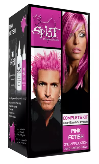 3 Kits Splat Pink Fetish Rebellious Colors Hair Color Bleach Dye Lot  Complete