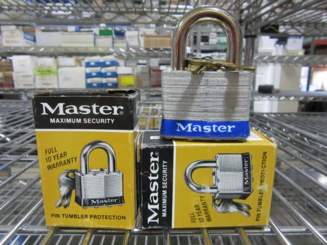 (2) Master Lock 1KA Keyed Alike Locks Each Lock has 2 Keys NEW!!! Free Shipping