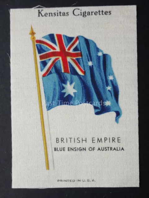 BLUE ENSIGN OF AUSTRALIA British Empire Silk Flags (USA) 1934 Kensitas J. Wix