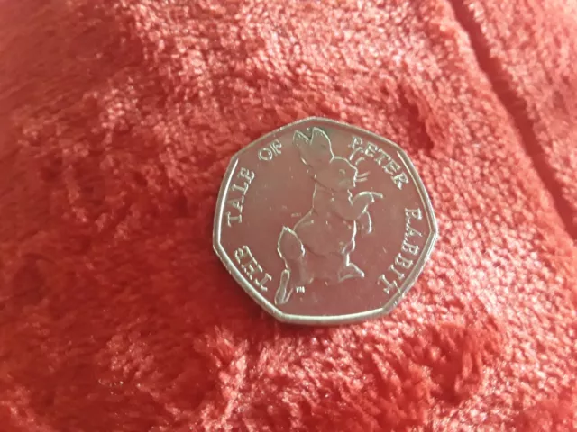 Peter rabbit 2017 50p coin fifty pence coin circulated