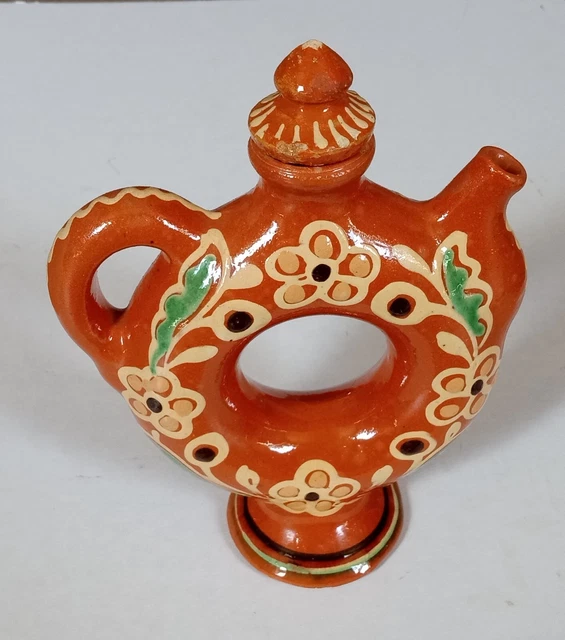 Vintage Ukrainian Handmade Pottery Ceramic Jug/Decanter