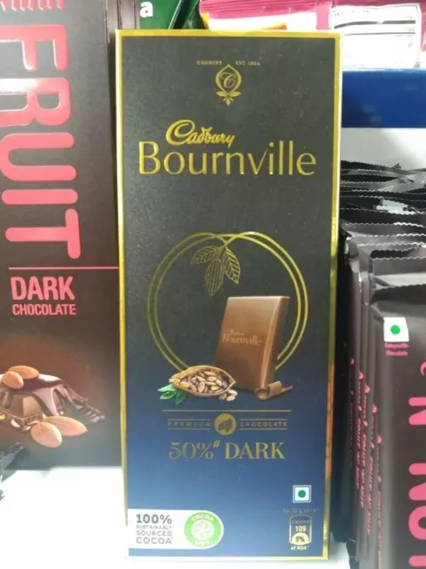 Cadbury Bournville Rich Cocoa 50 % barre de chocolat noir, 80 g (lot de 6)...