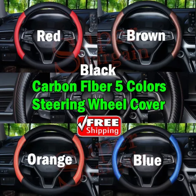 Luxury Sporty Auto Car Steering Wheel Cover PU Leather Car Steering Wheel Covers