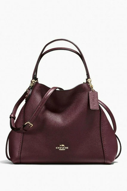 NWT COACH 57124 Edie 28 Shoulder Bag Pebble Leather Crossbody Tote
