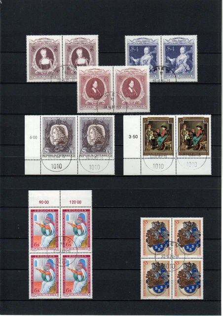 Briefmarken Sammlung Österreich  gest.  s. Scan