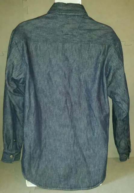 Harley Davidson insulated snap button jacket shirt. Size: small. Blue 2