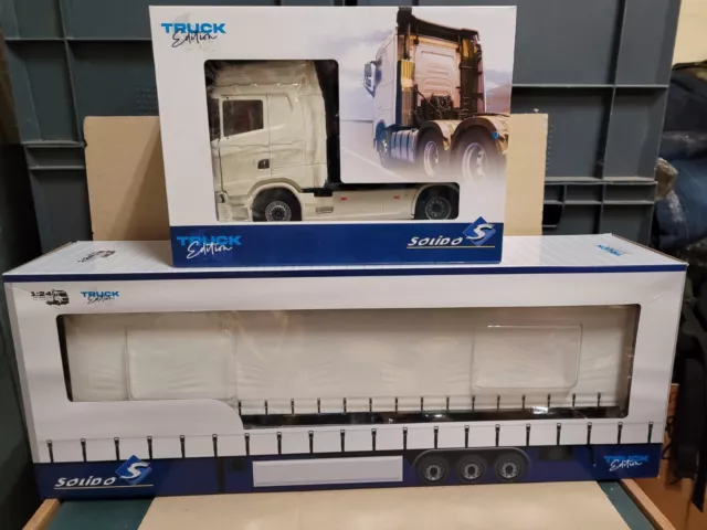 Scania 580S HighLine Ivory White 2021 et sa remorque