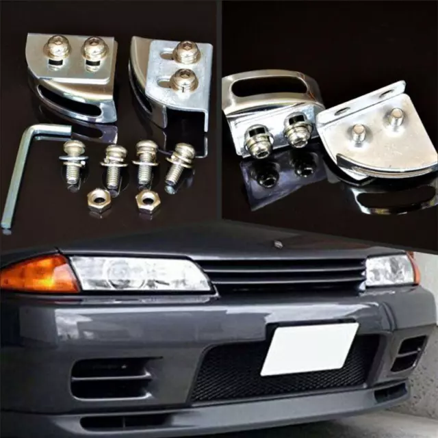 Car w/ Hellaflush Angle Adjustable Bumper License Plate Relocator Bracket Holder