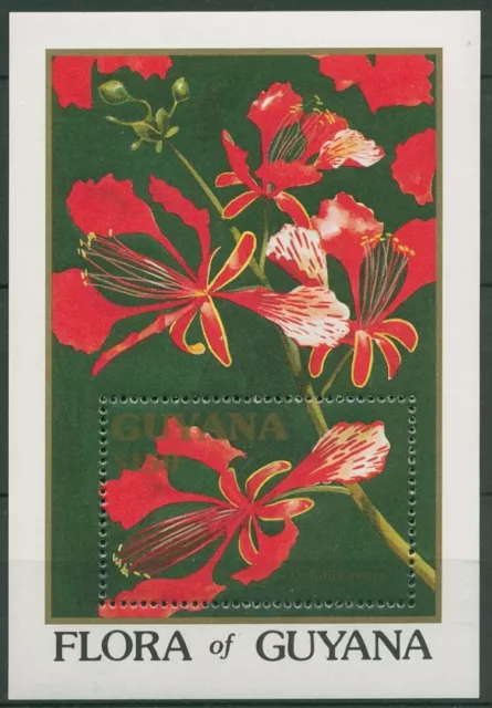 Guyana 1990 Bäume Blüten Block 115 postfrisch (C94364)