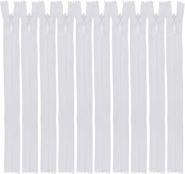 DOITEM 10 Stck. 20 cm/8 Zoll unsichtbar mehrfarbig Nylon Spule Reißverschlüsse zum Nähen und