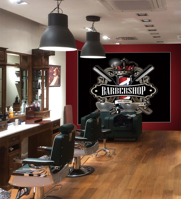 3D Gold Medal Barber 1464 Barber Shop Wall Murals main image 1