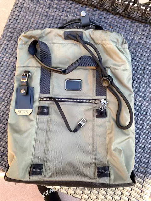 Tumi Alpha Bravo Transport Backpack / Computer Bag - Olive - MINT FREE SHIP!