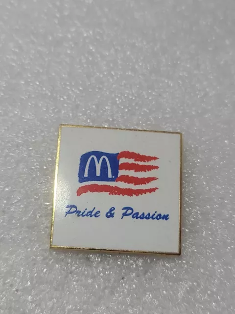 McDonalds Pride And Passion Employee Lapel And Hat Pin Collectable American Flag