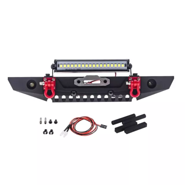 1:10 RC Car Front Bumper With LED Light For Axial SCX10 & SCX10 II 90046 TRX4