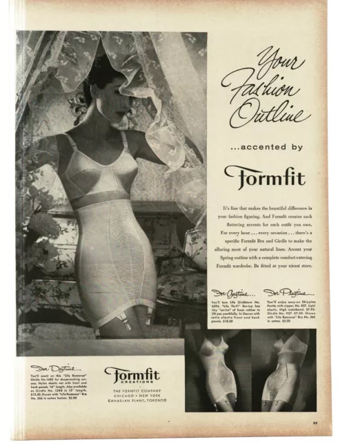 1957 VINTAGE AD for Formfit Bras $9.99 - PicClick