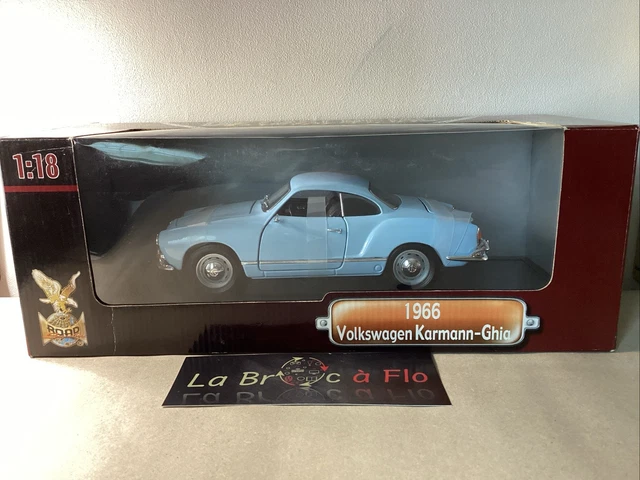 Volkswagen Karmann Ghia 1966 Road Signature Bleue échelle 1/18 - Comme Neuve En Boîte