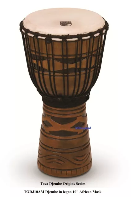 Toca Percussion Origines Djembe in legno 10" African Mask  TO803127