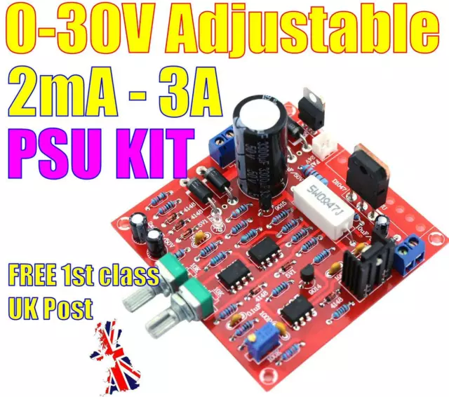 Hiland 0-30V 2mA-3A Continuously Adjustable DC Regulated Power Supply DIY Kit