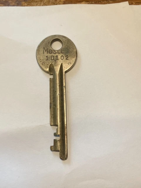 Vintage Mosler Safe Deposit Box Key