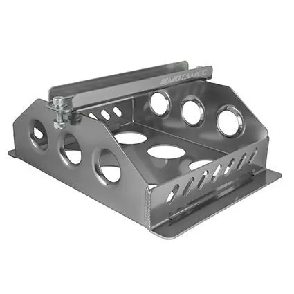 Motamec Alloy Race Battery Tray Red Top 40 Flat Mounting Box - Anodized