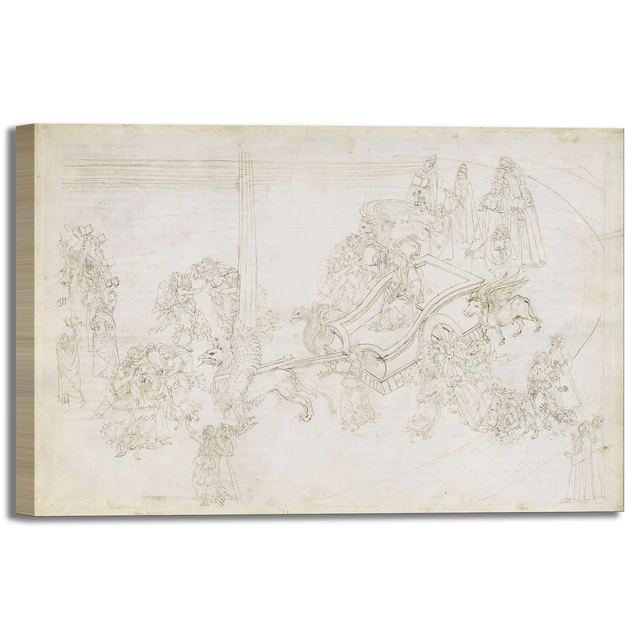 La mappa dell'inferno La Divina Commedia Dante Sandro Botticelli Poster vintage Stampa su tela antica Ptura di arte della parete Decorazioni per la casa Regalo  15