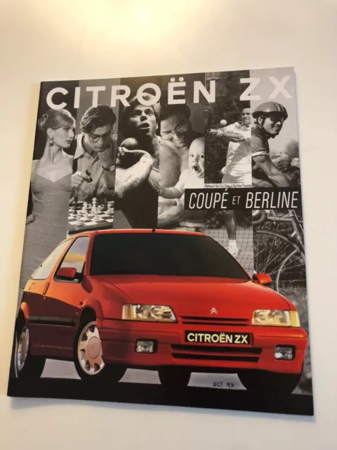 CITROËN ZX coupé et berline  dépliant catalogue publicitaire vintage C31