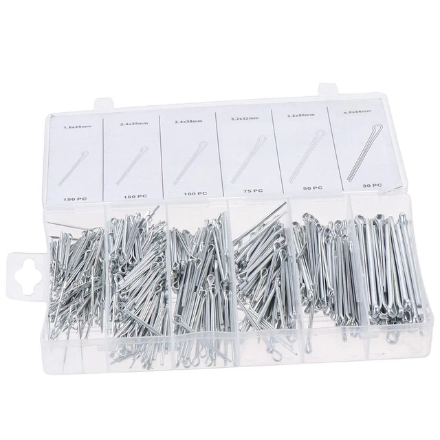 Verzinkt Cotter Pins Sortiment Kit 4 Größen Cotter Pin  Schließ systeme