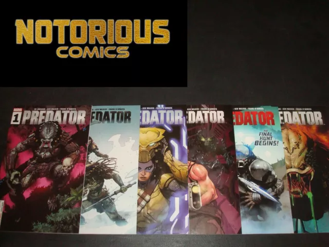 Predator 1-6 Complete Comic Lot Run Set Brisson Marvel Collection