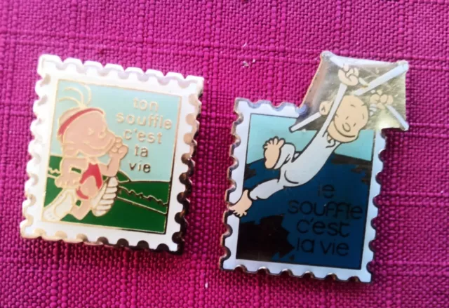 pins lot de 3 pin's santé bien-être ( Le Souffle c'est la vie )