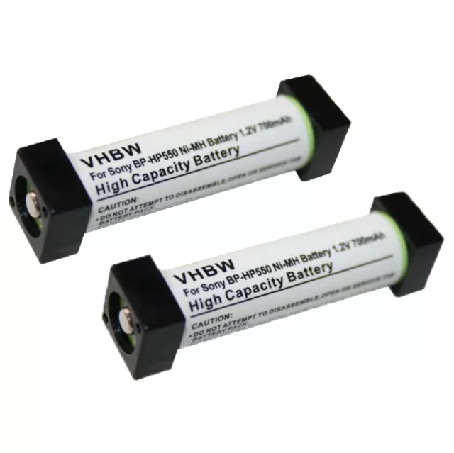 2x Batterie pour Sony MDR-RF800RK MDR-IF140K MDR-IF140 MDR-RF800R 700mAh 1,2V