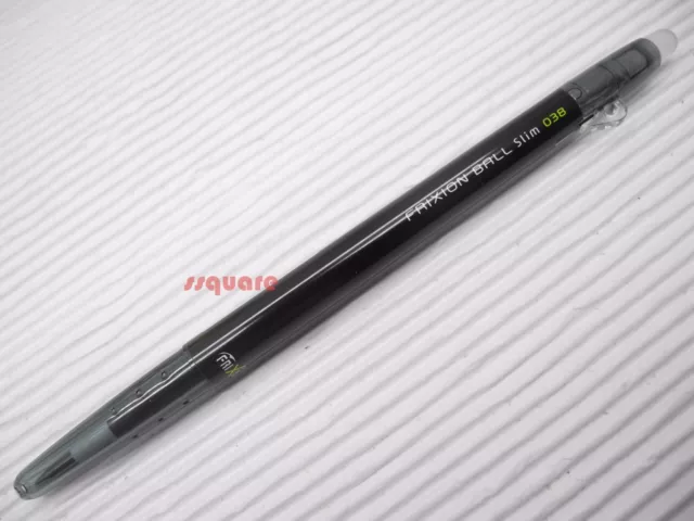 3 x Pilot FriXion Ball Slim 0.38mm Erasable Rollerball Gel Ink Pen, Black