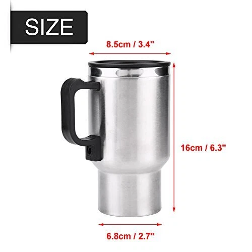 Fdit Heated Travel Mug Stainless Steel in-car Travel Heating Cup Coffee 9
