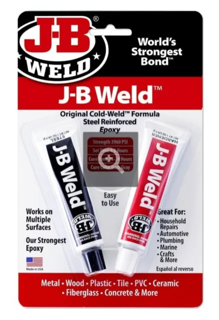 J-B Weld 8265-S Original Cold-Weld Formula Steel Reinforced Epoxy 2oz. Dark Gray