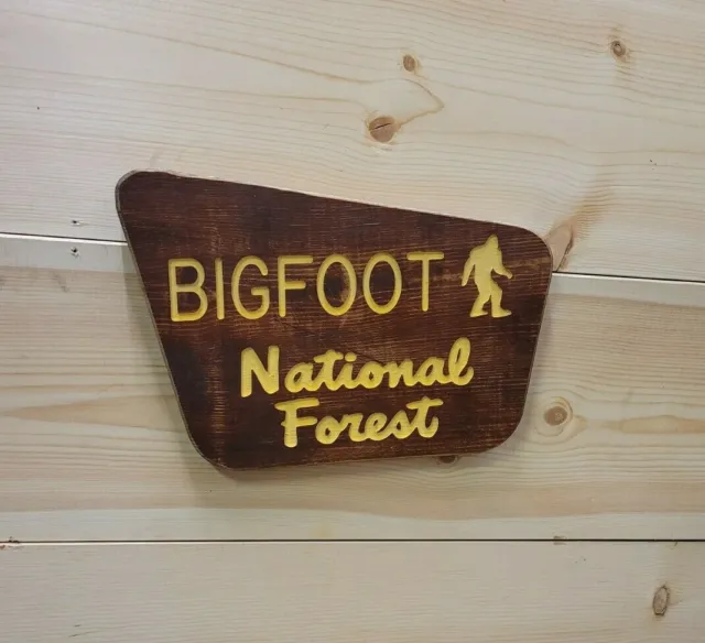 Big Foot National Forest/Rustic/Carved/Wood Sign/Cabin/Décor/Yeti/Sasquatch