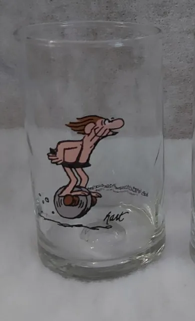 Vintage 1981 BC ICE AGE B.C. Collector Series Drinking Glass Caveman Stone Arbys