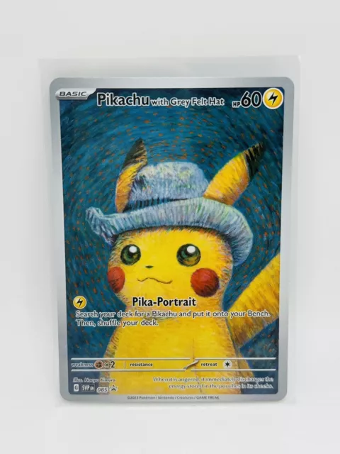 Pokemon Van Gogh Pikachu With Grey Felt Hat Fan Art/Gift/Display