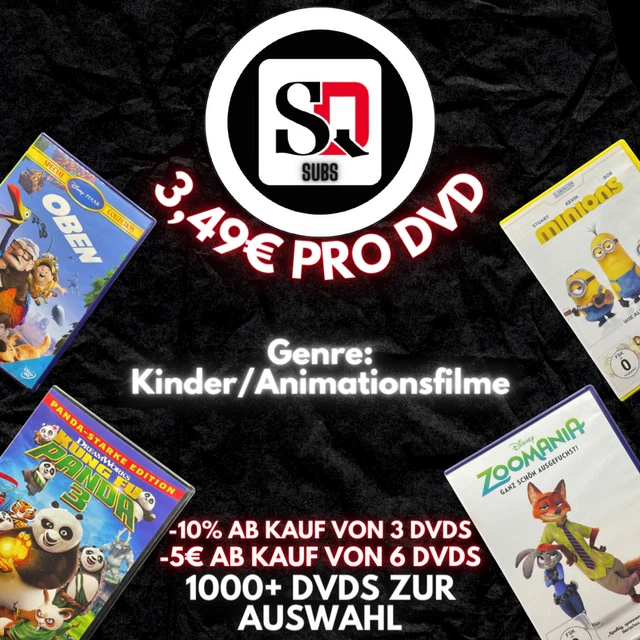 DVD Filme für nur 3,49€ - Rabatte ab Kauf von 2 DVDs - Auswahl aus 1000+ Filmen✅