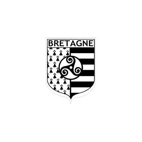 Autocollant Drapeau Breton Bigouden Breizh 853 - 17 Cm, Résistant Aux Intempéries, Garantie 7 Ans