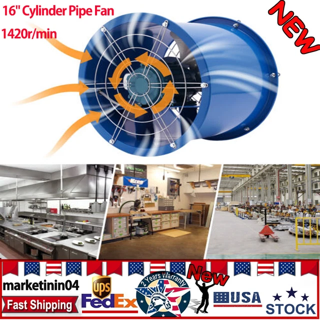 PORTABLE 16''EXTRACTOR FAN Blower Spray Booth Paint