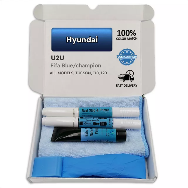 U2U Fifa Blue Touch Up Paint for Hyundai TUCSON I10 I20 Pen Stick Scratch Chip