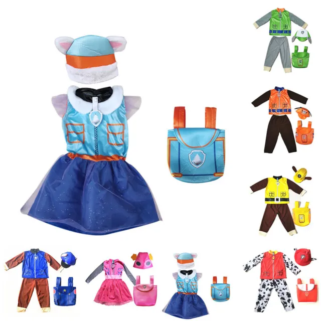 Kids PAW Patrol Chase/Marshall/Rocky/Skye/Zuma/Everest/Rubble Cosplay Costume