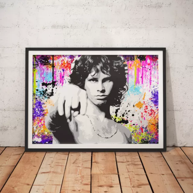 JIM MORRISON THE DOORS QUALITY SILK POSTER Colourful Wall Art Choose Size