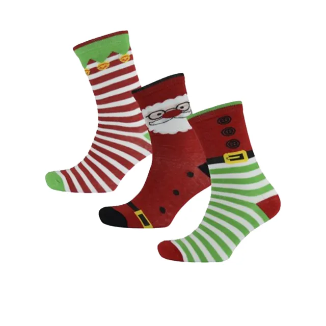 RJM  Calcetines de Navidad para Mujer  Pack de 3 (1649)