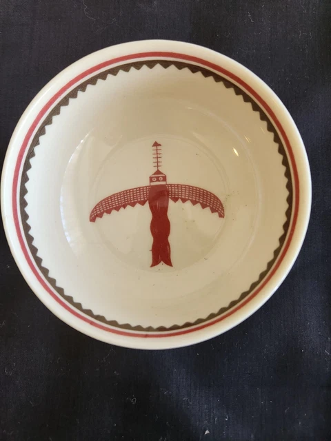 Beautiful Santa Fe Railroad Mimbreno China Butter Pot, Sauce, Or Nut Bowl?